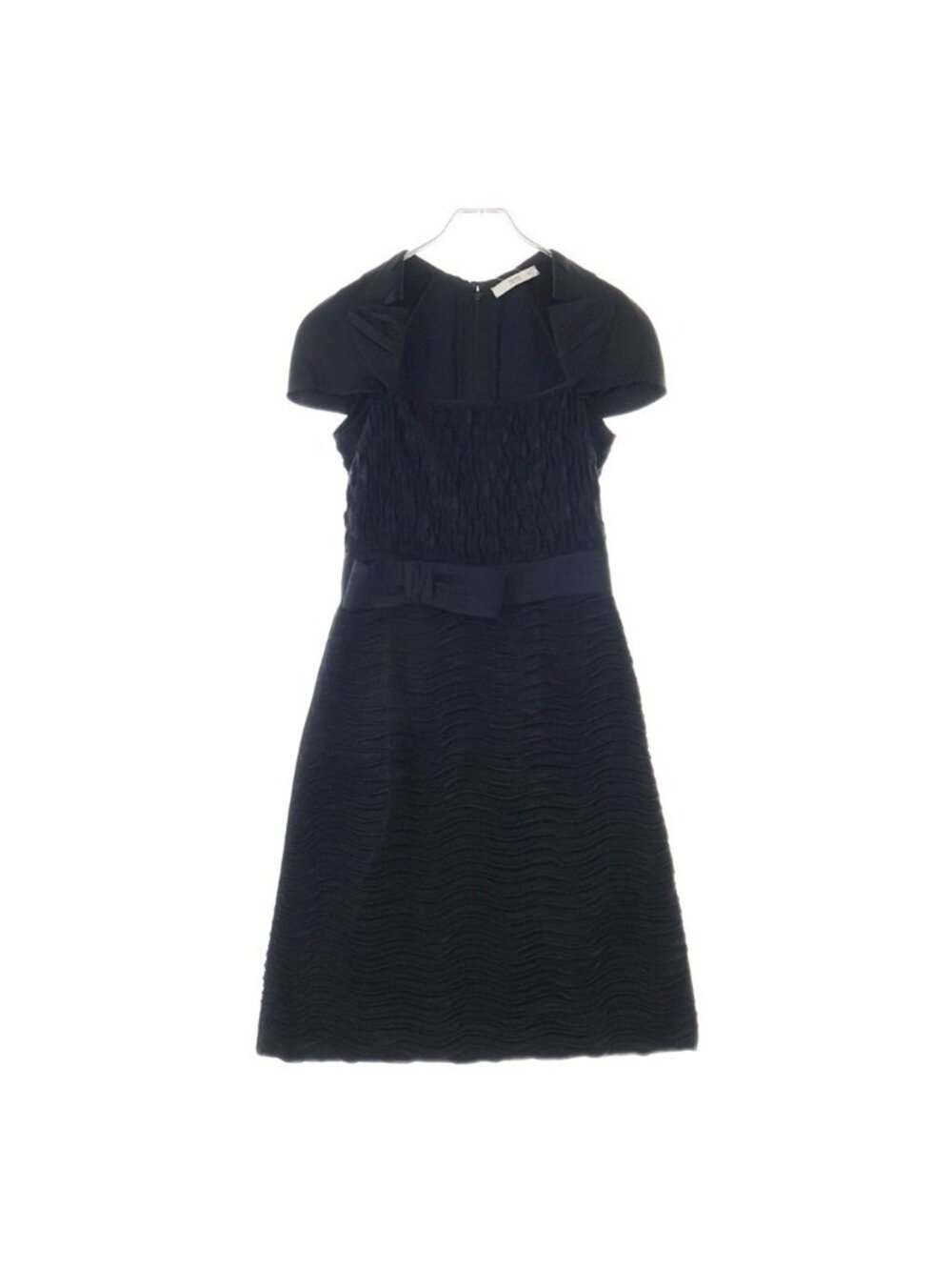 Prada Sleeveless Ribbon Dress Satin Black